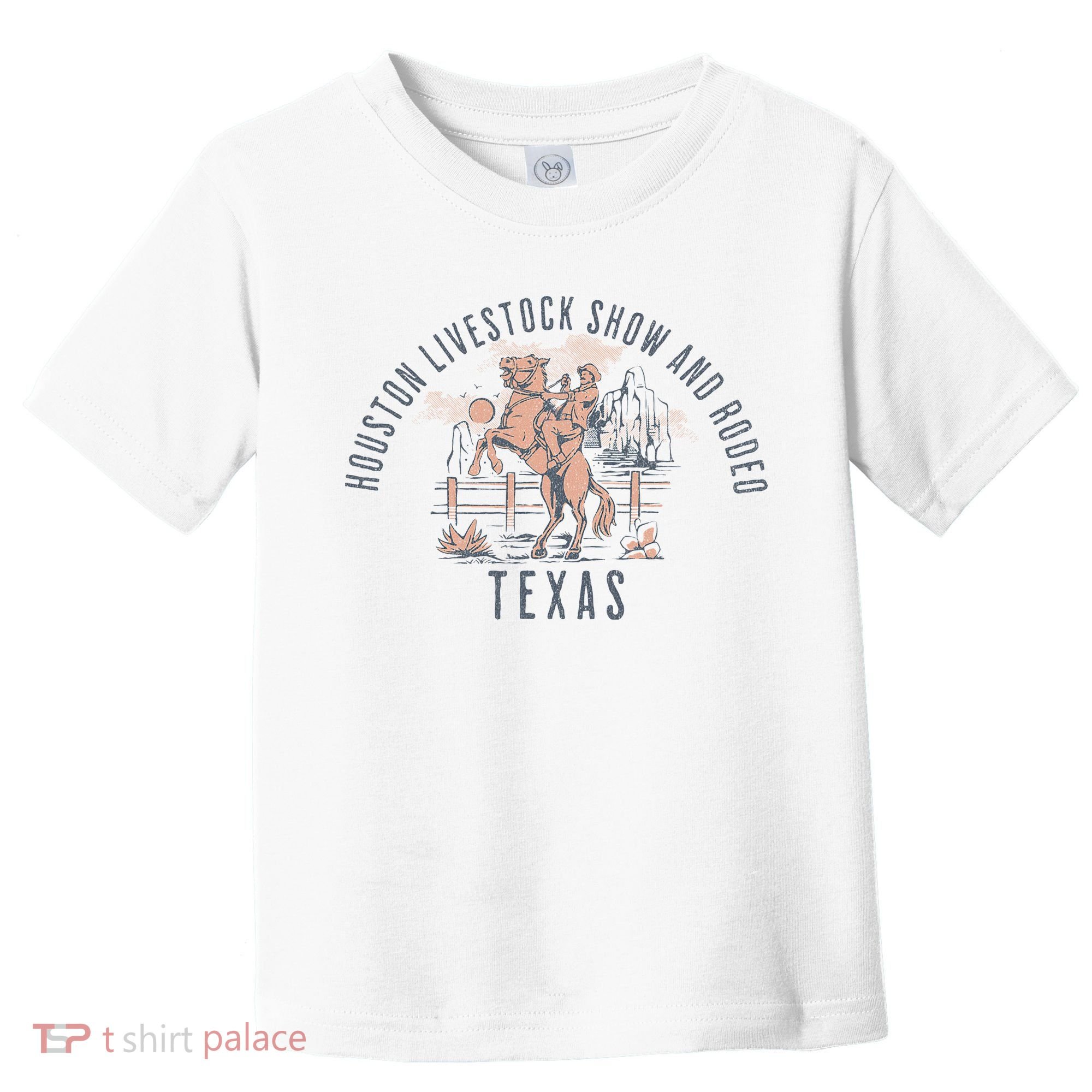 Houston Livestock Show And Rodeo Texas Cowboy And Horse Toddler T-Shirt