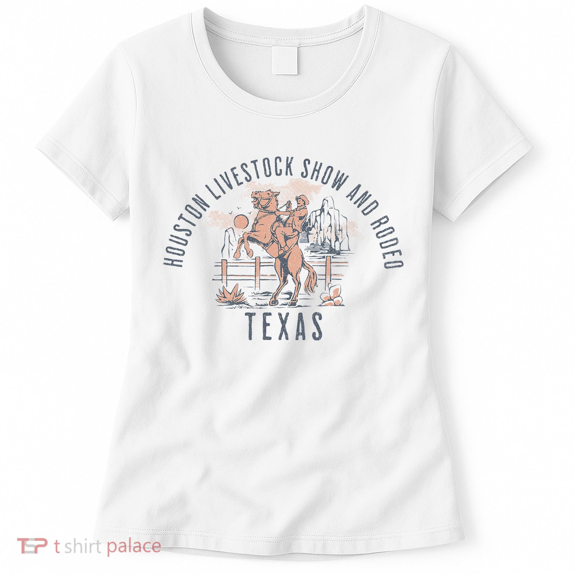 Houston Livestock Show And Rodeo Texas Cowboy And Horse Women's T-Shirt