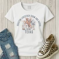 Houston Livestock Show And Rodeo Texas Cowboy And Horse Women's T-Shirt thumb 3