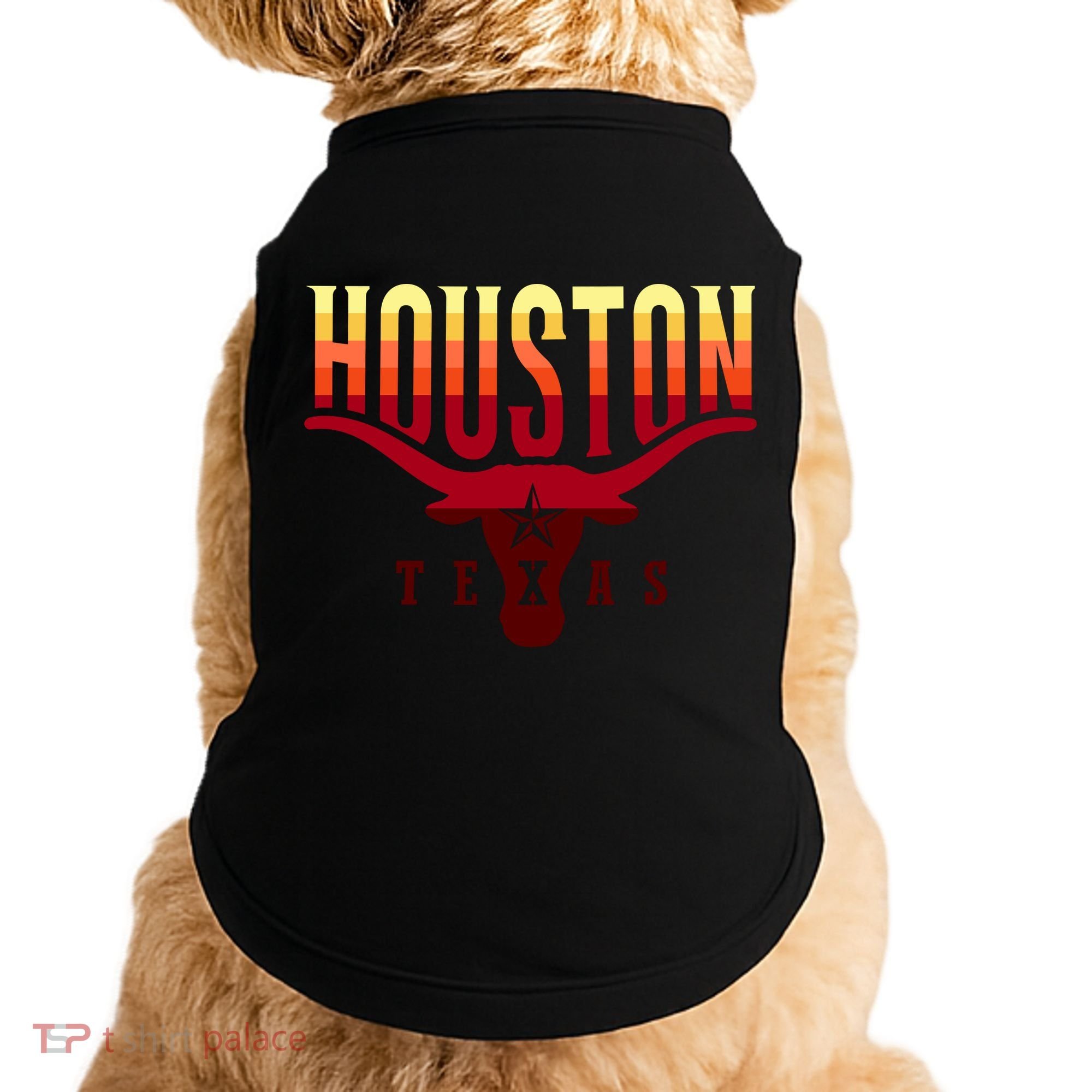 Houston Longhorn Sunset Logo Doggie Tank