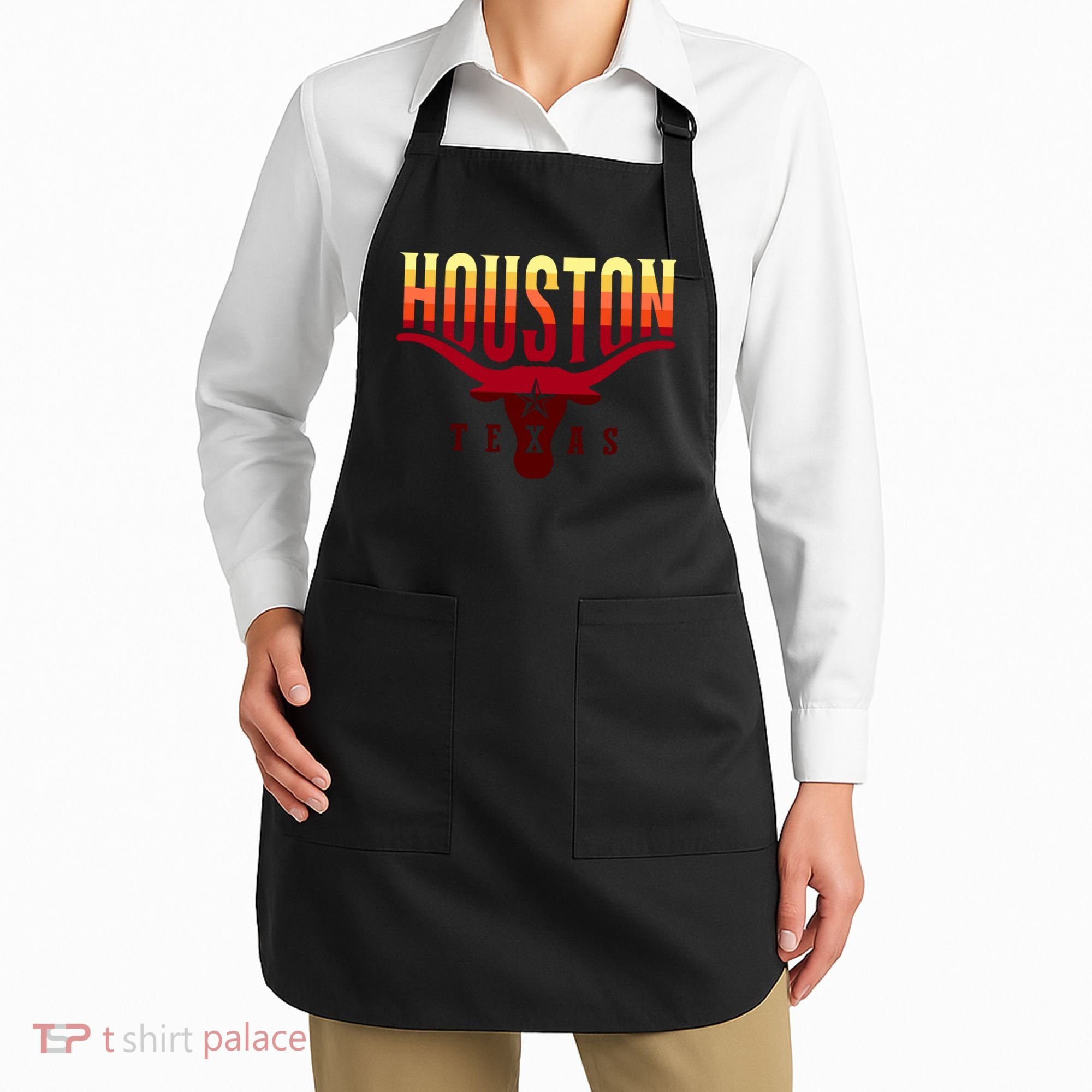 Houston Longhorn Sunset Logo Apron