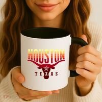 Houston Longhorn Sunset Logo Coffee Mug thumb 3