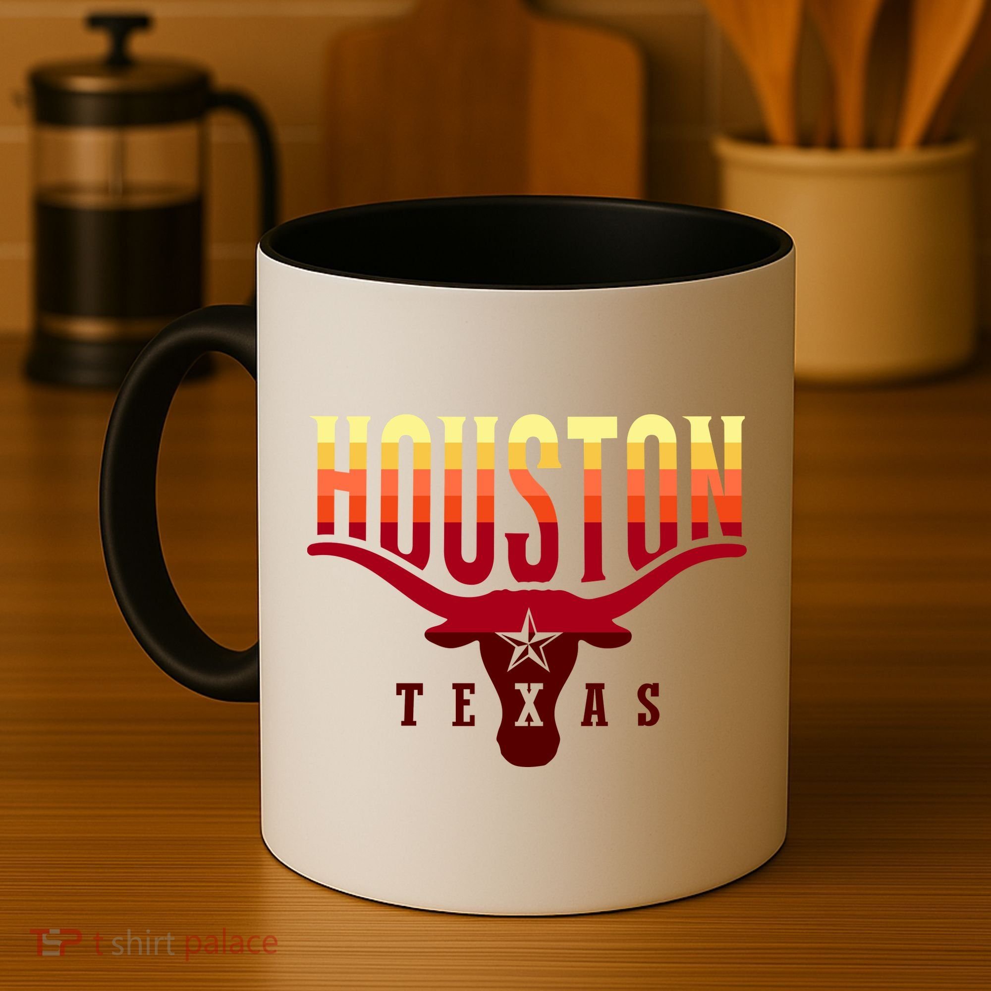 Houston Longhorn Sunset Logo Coffee Mug