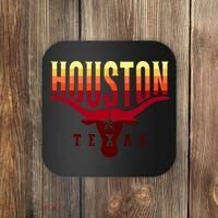 Houston Longhorn Sunset Logo Coaster thumb 0