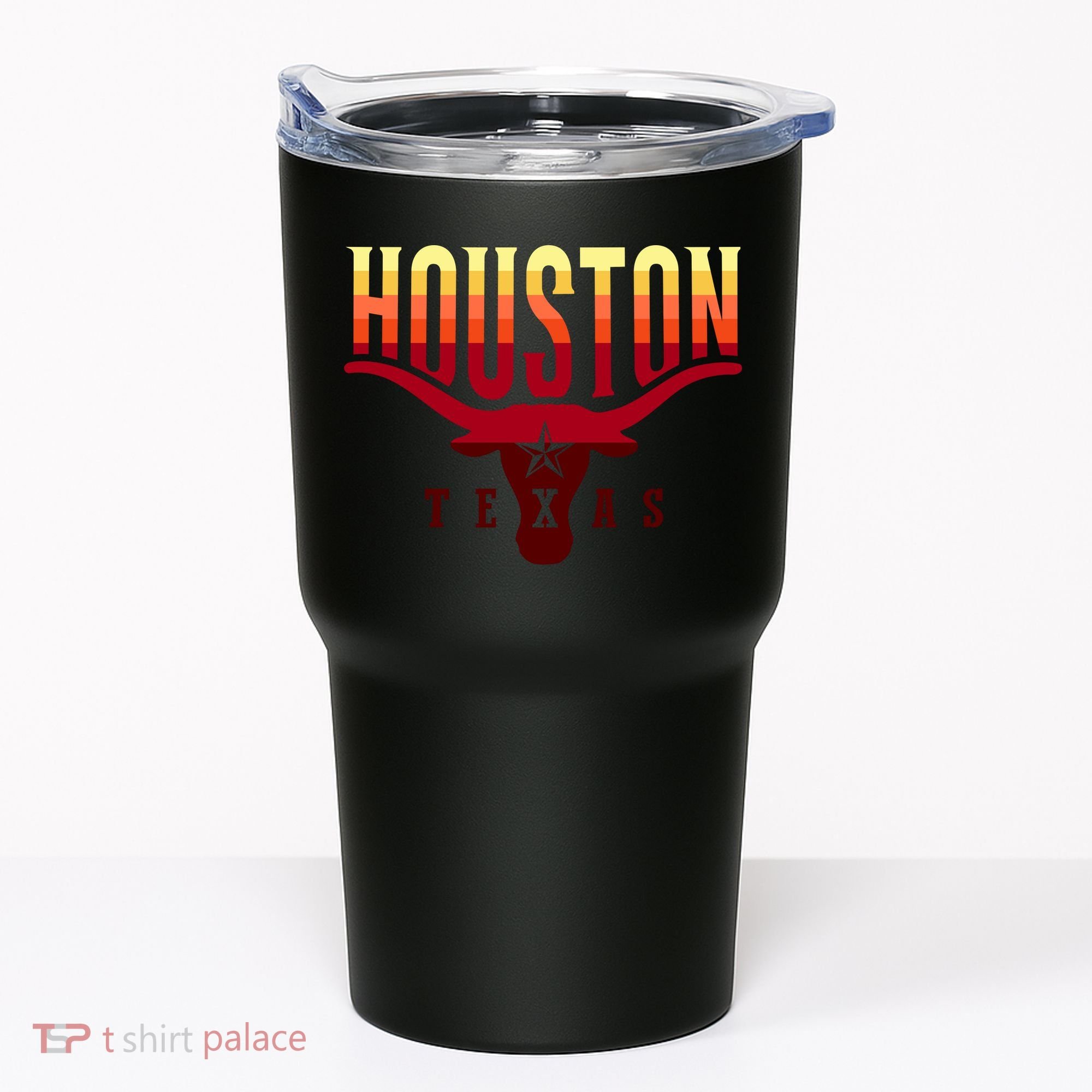 Houston Longhorn Sunset Logo Tumbler