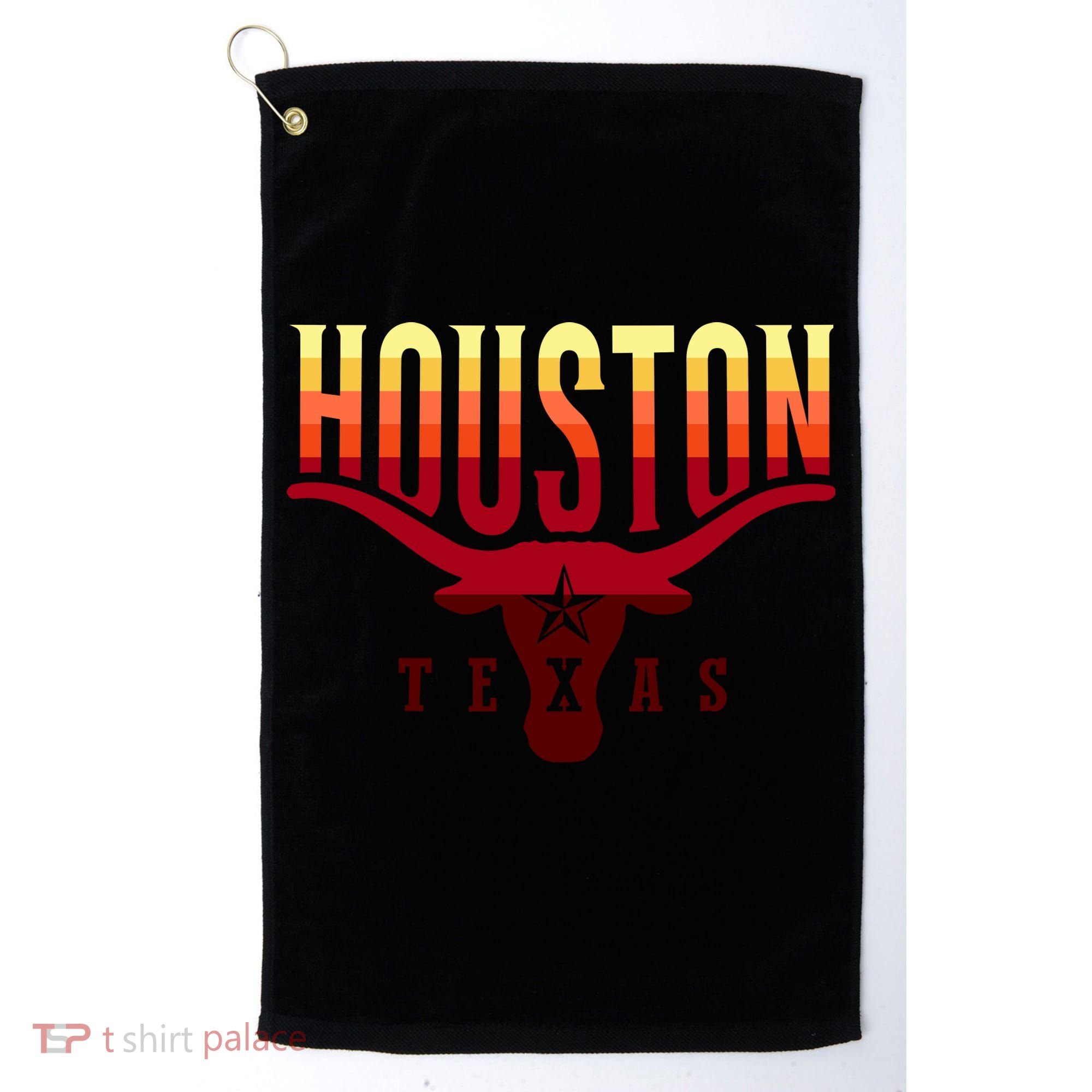 Houston Longhorn Sunset Logo Golf Towel