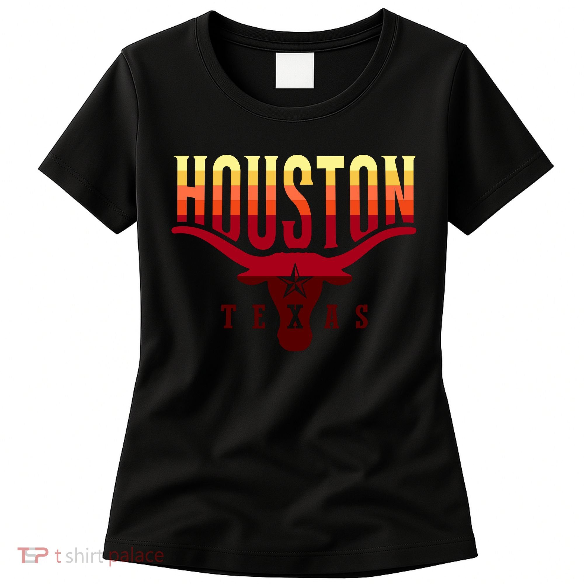 Houston Longhorn Sunset Logo Women's T-Shirt