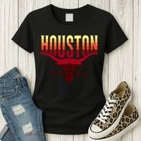 Houston Longhorn Sunset Logo Women's T-Shirt thumb 3