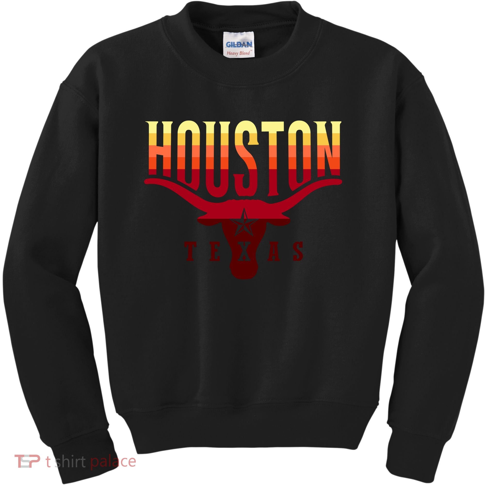 Houston Longhorn Sunset Logo Kids Sweatshirt