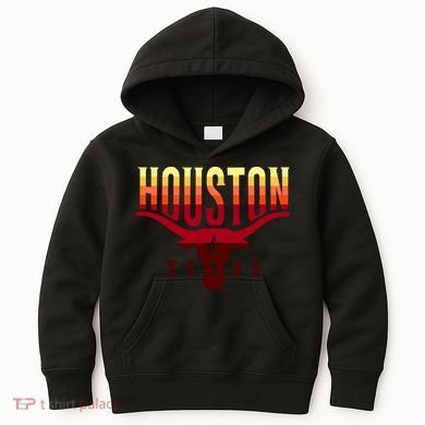 Houston Longhorn Sunset Logo Kids Hoodie
