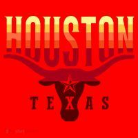 Houston Longhorn Sunset Logo Santa Hat thumb 1