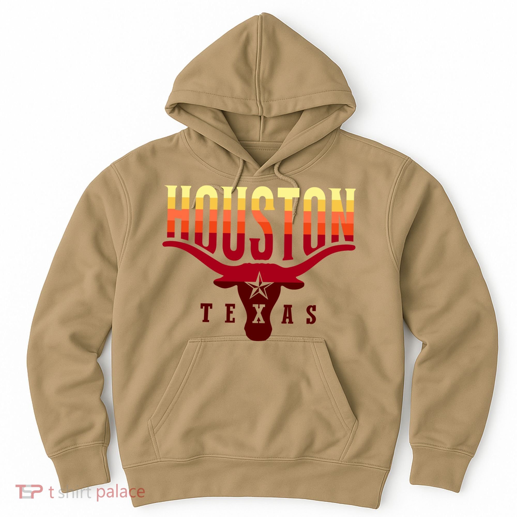 Houston Longhorn Sunset Logo Hoodie