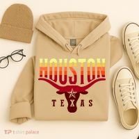 Houston Longhorn Sunset Logo Hoodie thumb 4