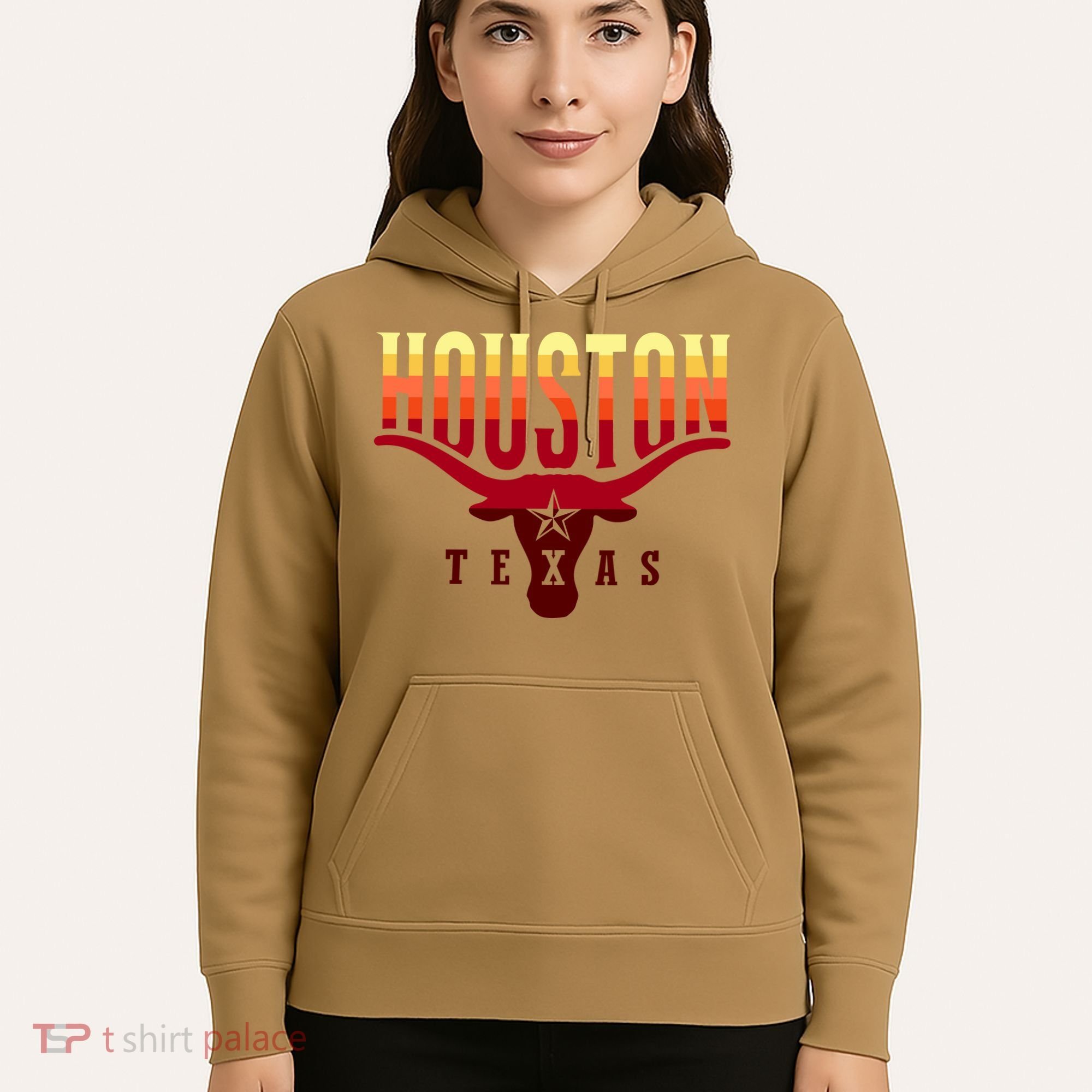 Houston Longhorn Sunset Logo Hoodie