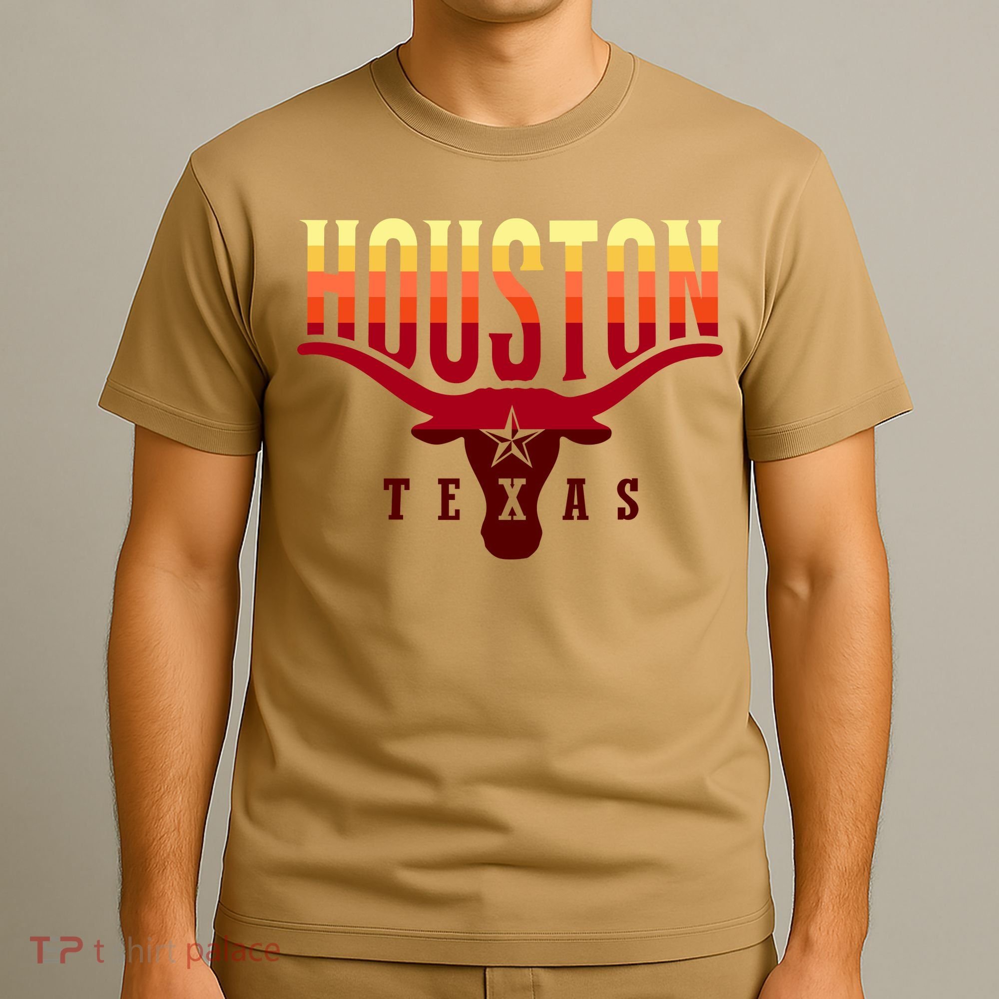 Houston Longhorn Sunset Logo T-Shirt