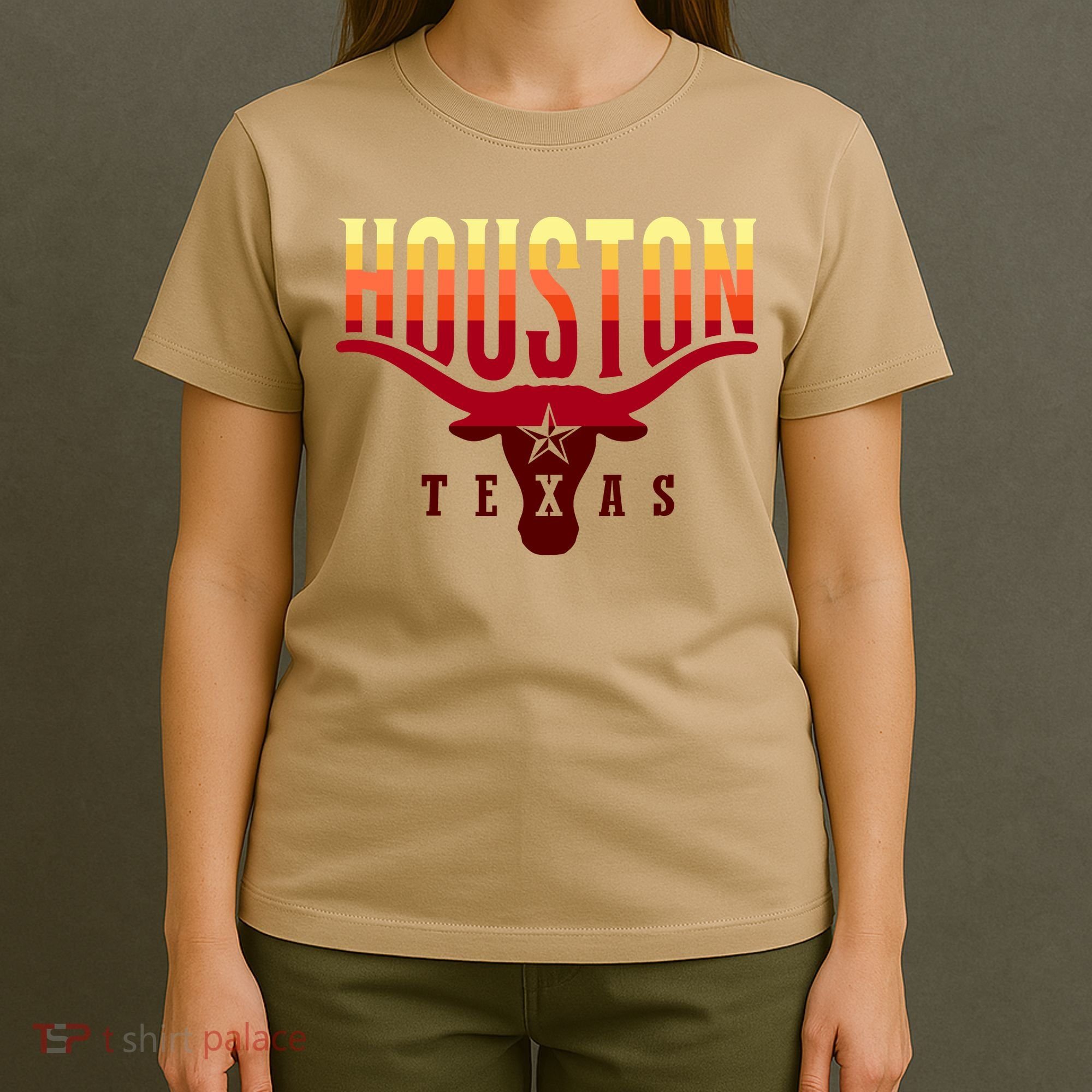 Houston Longhorn Sunset Logo T-Shirt