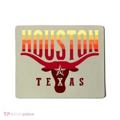 Houston Longhorn Sunset Logo Mousepad