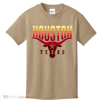 Houston Longhorn Sunset Logo Kids T-Shirt