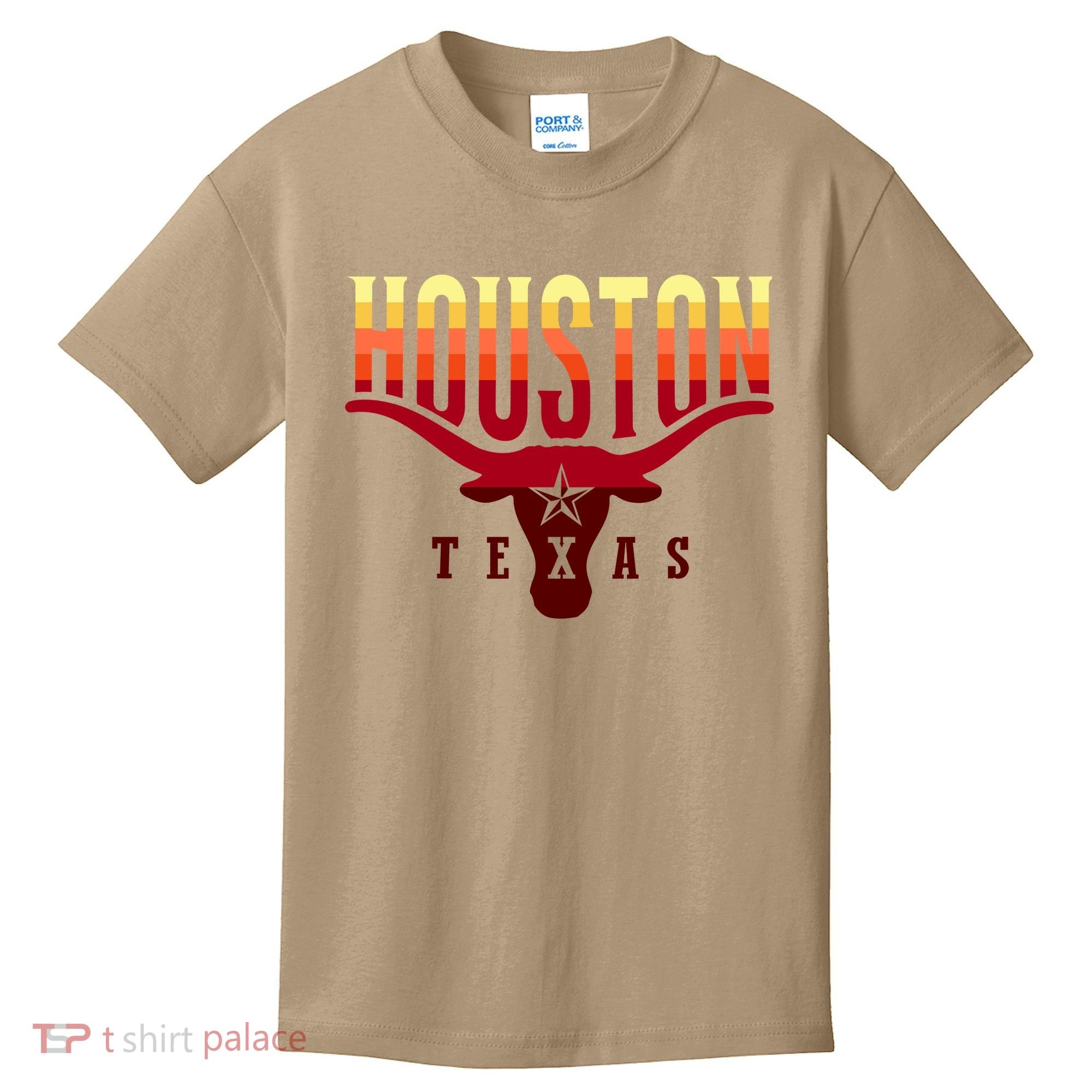 Houston Longhorn Sunset Logo Kids T-Shirt