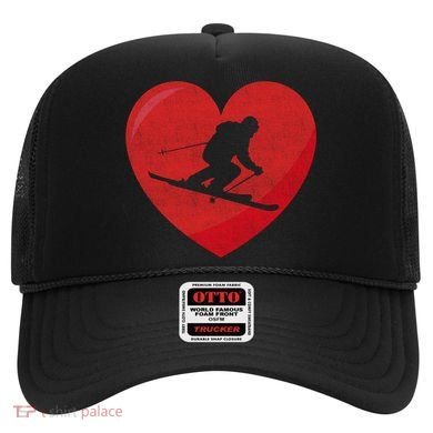 Heart Lover Skiing Gift Valentines Day Cute Gift Hat