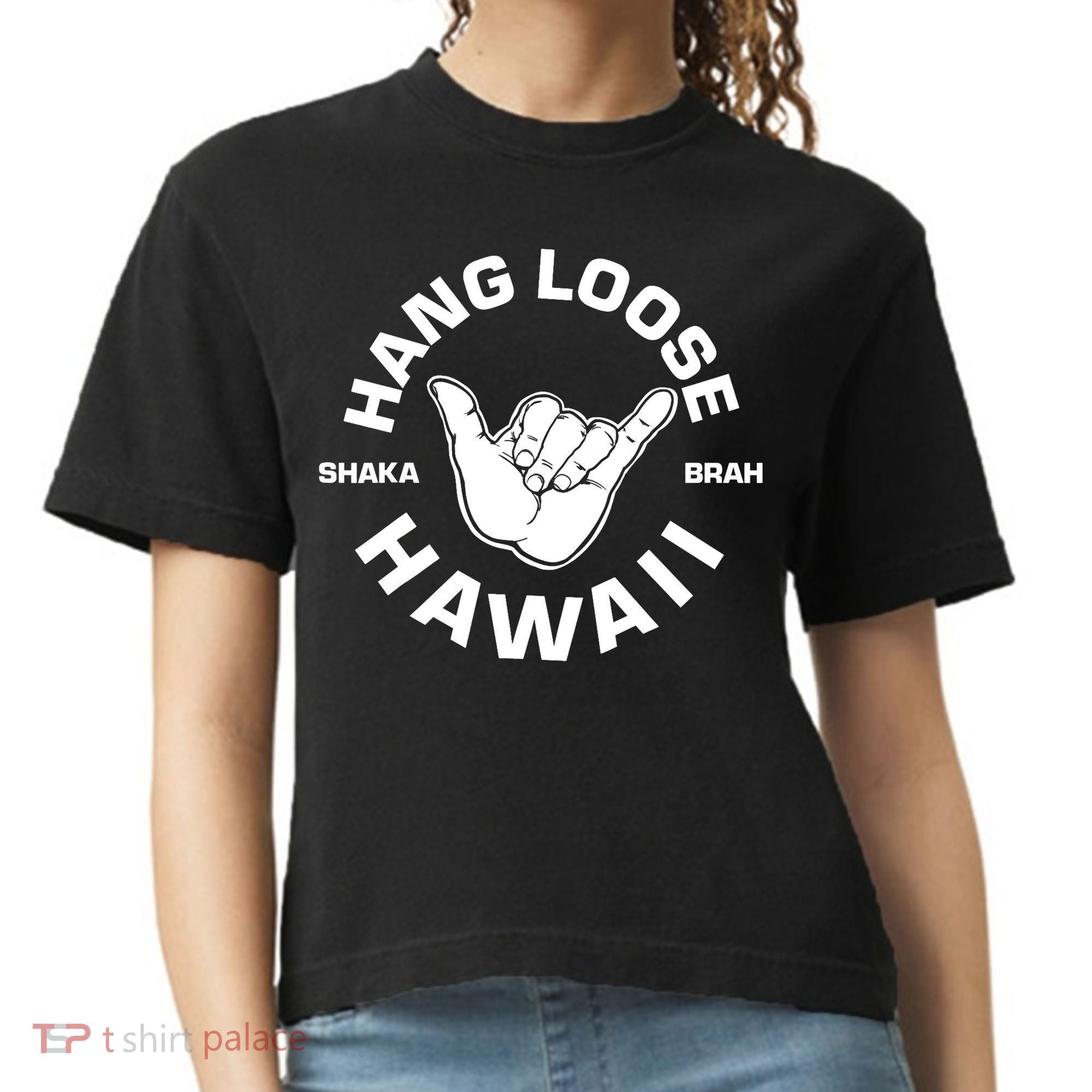 Hang Loose Shaka Brah funny Hang Loose Hawaiian Comfort Colors Boxy T-Shirt
