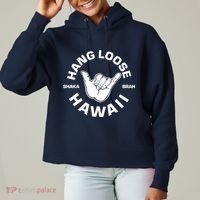 Hang Loose Shaka Brah funny Hang Loose Hawaiian Ladies Heavyweight Boxy Pullover Hoodie thumb 0