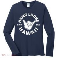 Hang Loose Shaka Brah funny Hang Loose Hawaiian Women's Long Sleeve Shirt thumb 0