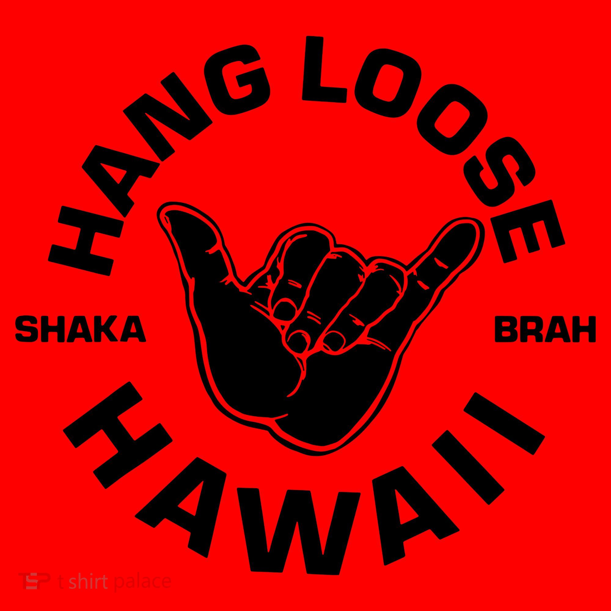 Hang Loose Shaka Brah Hawaii Santa Hat