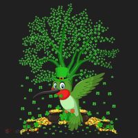 Hummingbird Lover Shamrock Tree Hummingbird St Patrick's Day Women's Sweatshirt thumb 2