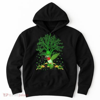 Hummingbird Lover Shamrock Tree Hummingbird St Patrick's Day Hoodie