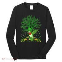 Hummingbird Lover Shamrock Tree Hummingbird St Patrick's Day Long Sleeve Shirt thumb 0