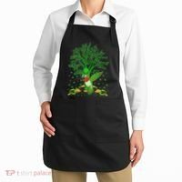 Hummingbird Lover Shamrock Tree Hummingbird St Patrick's Day Apron thumb 2
