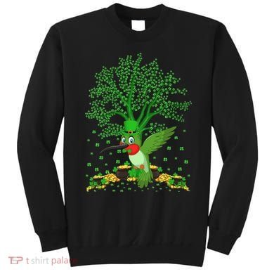 Hummingbird Lover Shamrock Tree Hummingbird St Patrick's Day Sweatshirt
