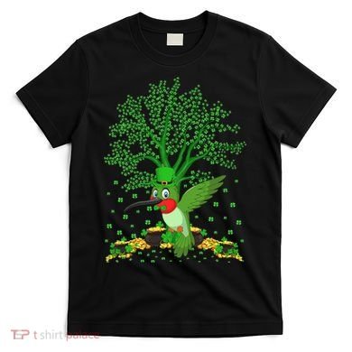Hummingbird Lover Shamrock Tree Hummingbird St Patrick's Day T-Shirt