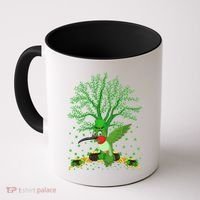 Hummingbird Lover Shamrock Tree Hummingbird St Patrick's Day Coffee Mug thumb 0