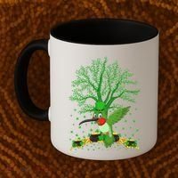 Hummingbird Lover Shamrock Tree Hummingbird St Patrick's Day Coffee Mug thumb 2