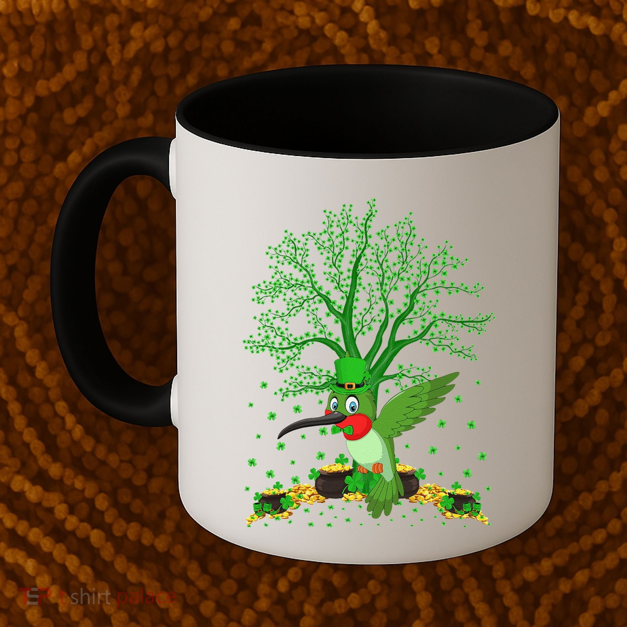 Hummingbird Lover Shamrock Tree Hummingbird St Patrick's Day Coffee Mug