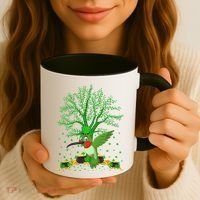 Hummingbird Lover Shamrock Tree Hummingbird St Patrick's Day Coffee Mug thumb 3