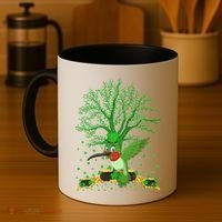 Hummingbird Lover Shamrock Tree Hummingbird St Patrick's Day Coffee Mug thumb 4
