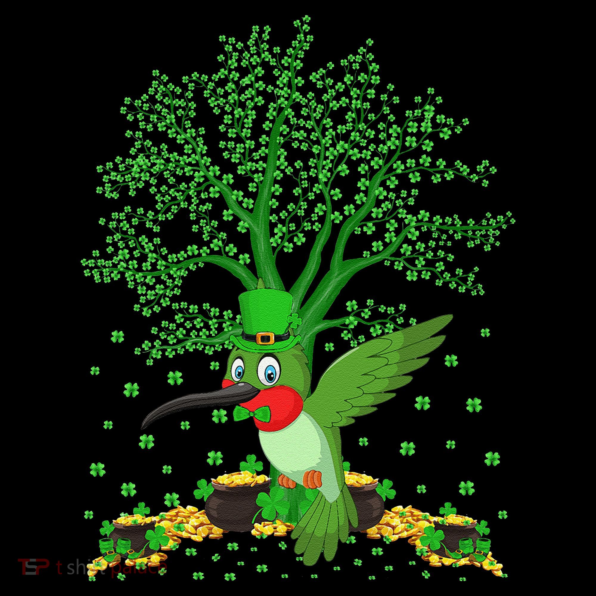 Hummingbird Lover Shamrock Tree Hummingbird St Patrick's Day Coffee Mug