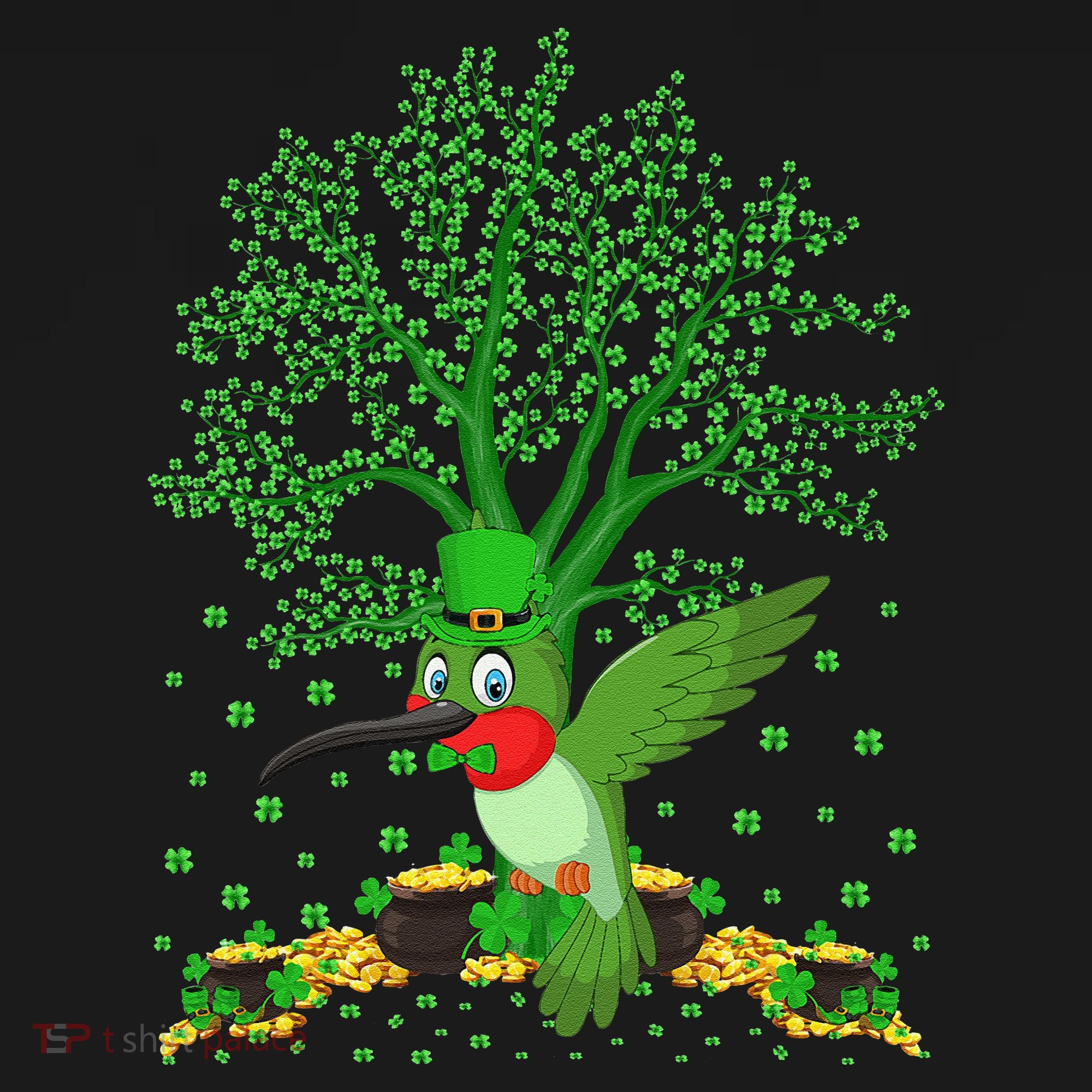 Hummingbird Lover Shamrock Tree Hummingbird St Patrick's Day Women's Hoodie