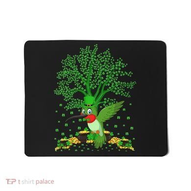 Hummingbird Lover Shamrock Tree Hummingbird St Patrick's Day Mousepad