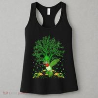 Hummingbird Lover Shamrock Tree Hummingbird St Patrick's Day Women's Tank Top thumb 3