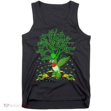 Hummingbird Lover Shamrock Tree Hummingbird St Patrick's Day Tank Top
