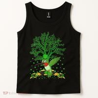 Hummingbird Lover Shamrock Tree Hummingbird St Patrick's Day Tank Top thumb 2