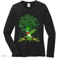 Hummingbird Lover Shamrock Tree Hummingbird St Patrick's Day Women's Long Sleeve Shirt thumb 0