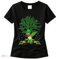 Hummingbird Lover Shamrock Tree Hummingbird St Patrick's Day Women's T-Shirt thumb 0