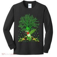 Hummingbird Lover Shamrock Tree Hummingbird St Patrick's Day Kids Long Sleeve Shirt thumb 0