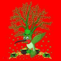Hummingbird Lover Shamrock Tree Hummingbird St Patrick's Day Santa Hat thumb 1