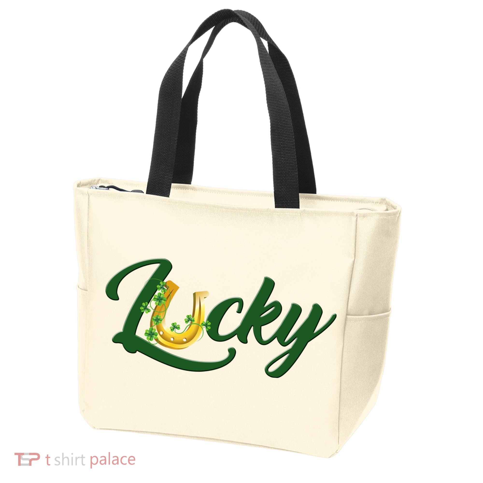 Horseshoe Lucky St Patrick's Day Tote Bag
